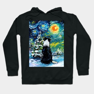 Border Collie Night (Winter) Hoodie